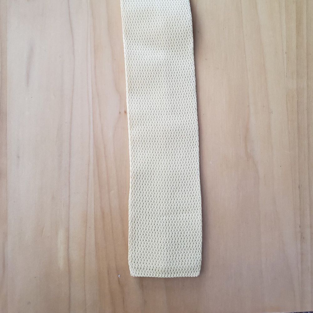 60s Yellow Square Skinny Tie‎